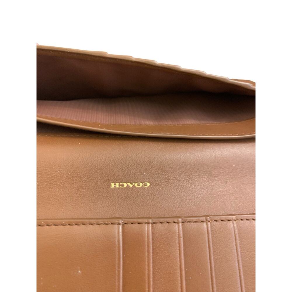 Coach Madison Skinny Leather Wallet 51936 Tan Brown Gold Logo - Picture 12 of 16